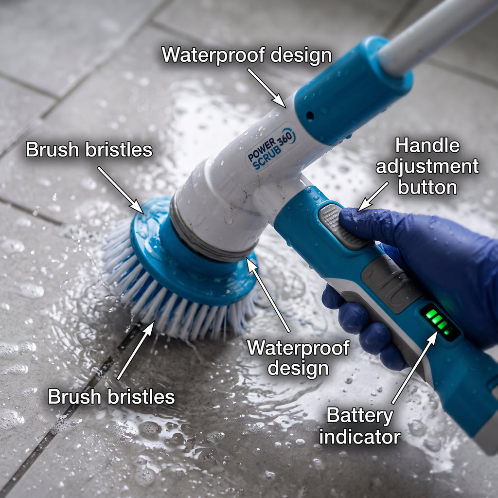 CleanPro Electric Spin Scrubber – Effortless Deep Cleaning Tool for a Fresher Home